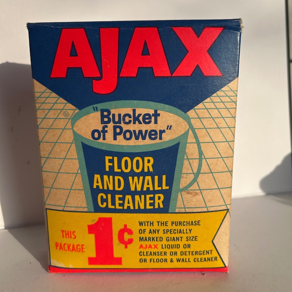 Vintage Rare Retro Ajax Floor Wall Cleaner 1 Cent Special Price Collectible 1920